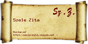 Szele Zita névjegykártya