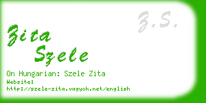 zita szele business card